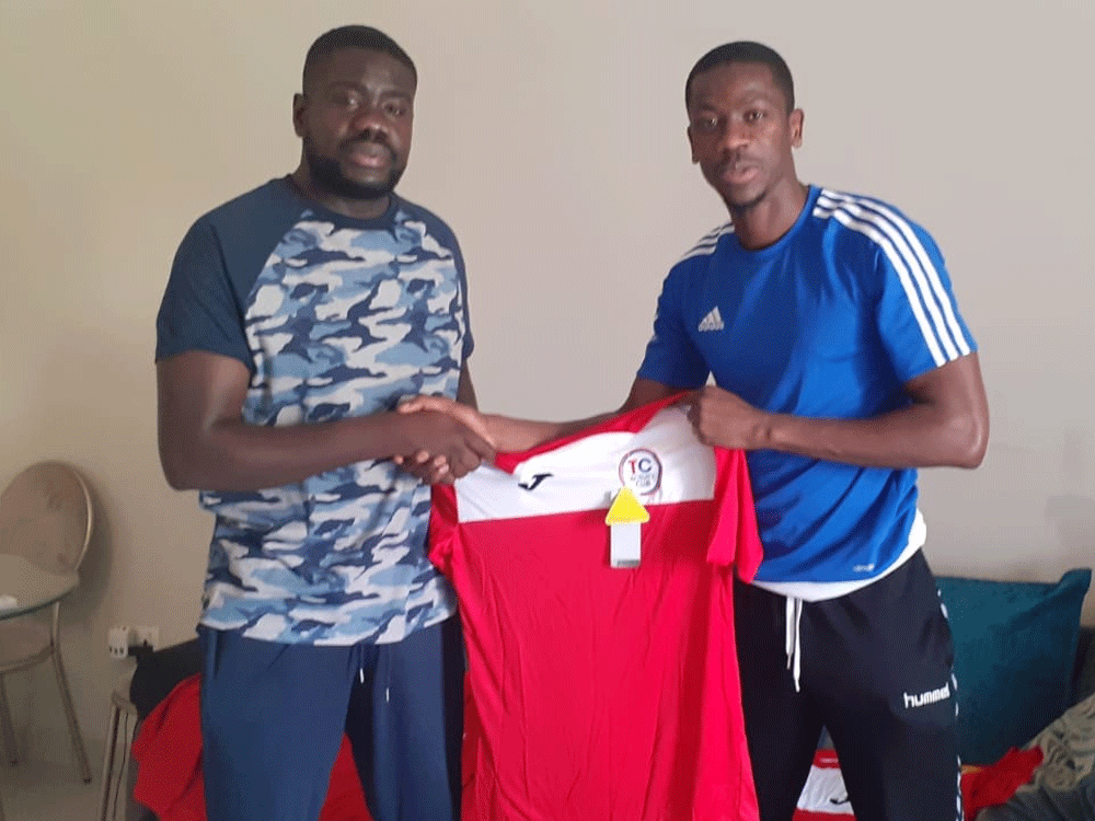 IBRA JAGNE DONATES SETS OF JERSEYS TO LOGIC SPORT FOOTBALL ACADEMY.